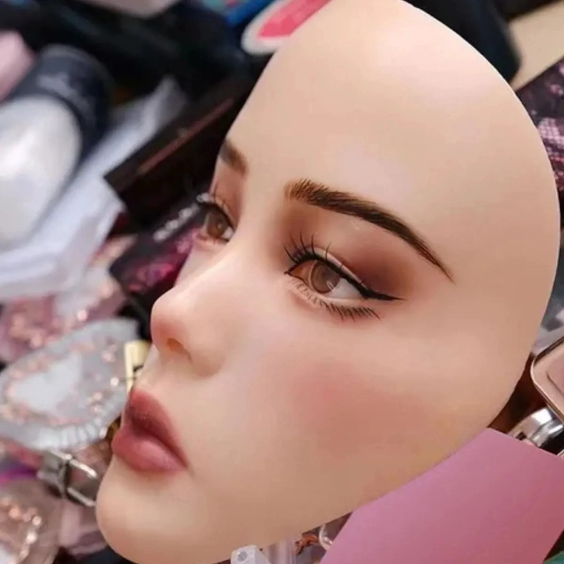 SET DE PRACTICA DE MAQUILLAJE ROSTRO GRANDE DE SILICONA LAU - 7