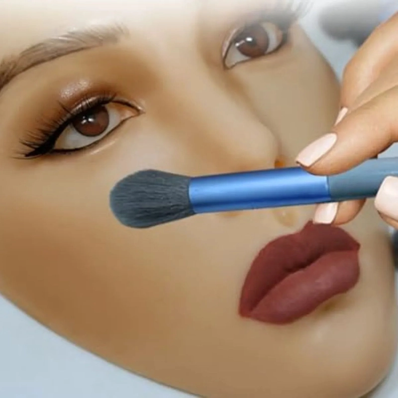SET DE PRACTICA DE MAQUILLAJE ROSTRO GRANDE DE SILICONA LAU - 8