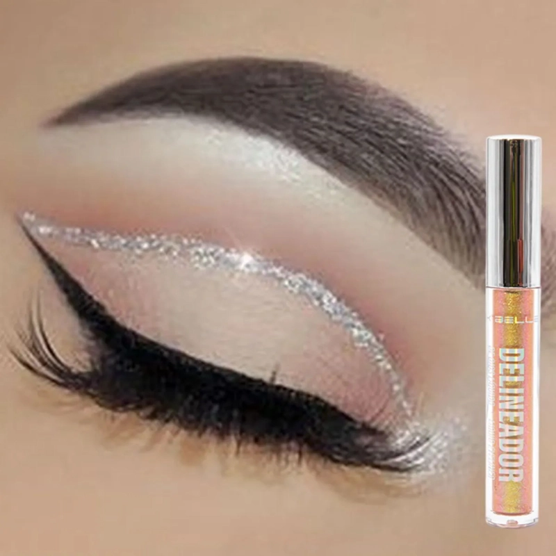SET 2 DELINEADORES LIQUIDOS OJOS GLITTER SECADO RAPIDO ALJ - 3