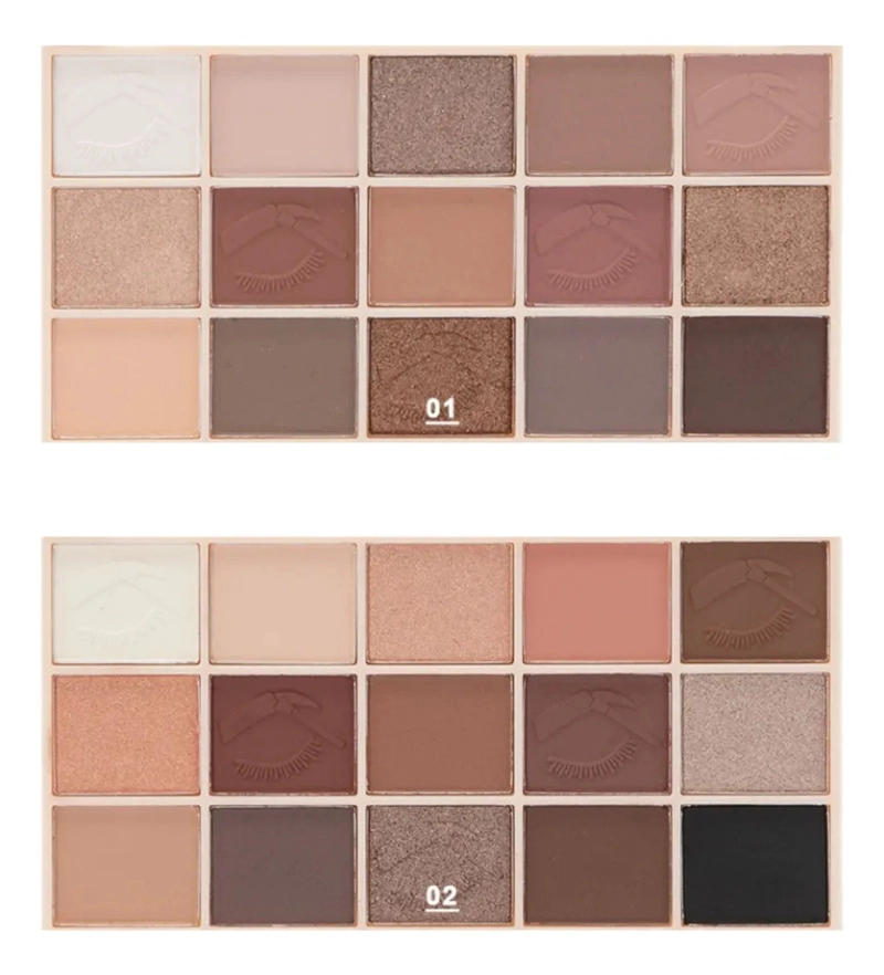 PALETA SOMBRAS OJOS 15 TONOS PIGMENTACION PROFESIONAL ALJ - 2