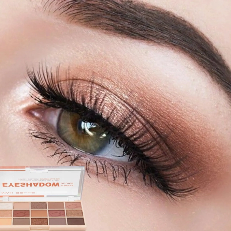 PALETA SOMBRAS OJOS 15 TONOS PIGMENTACION PROFESIONAL ALJ - 6