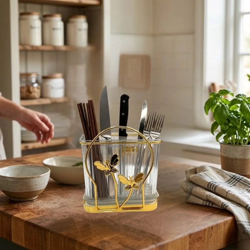 ORGANIZADOR CUBIERTOS UTENSILIOS ELEGANTE MARIPOSAS ALJ - 9