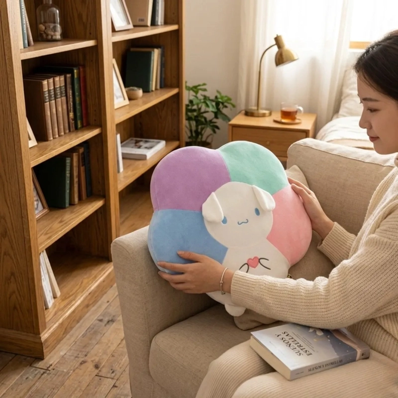 COJIN DECORATIVO INFANTIL FORMA FLOR PELUCHE ULTRA SUAVE ALJ - 6