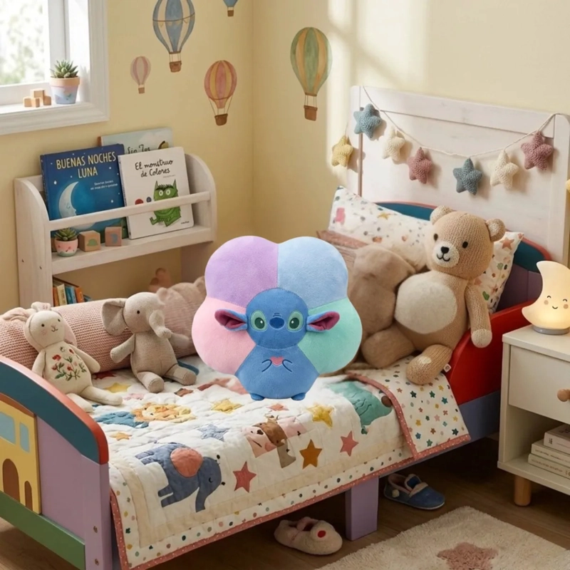 COJIN DECORATIVO INFANTIL FORMA FLOR PELUCHE ULTRA SUAVE ALJ - 8