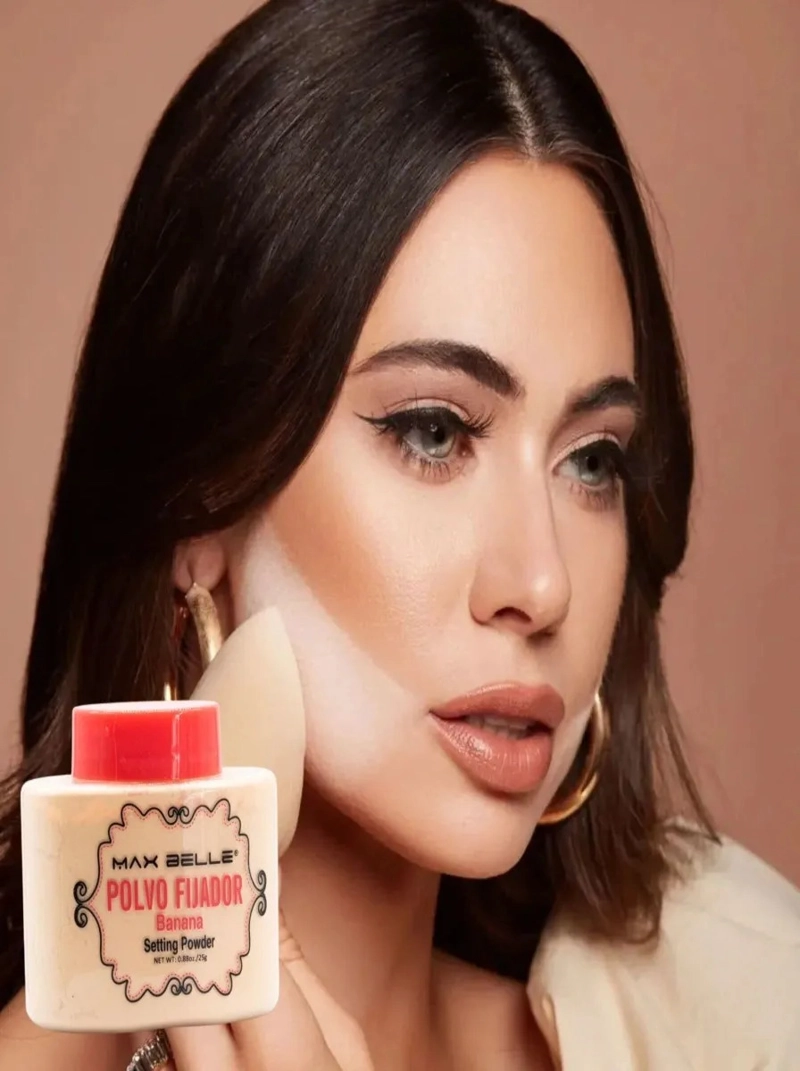 PACK 2 POLVOS FIJADOR BANANA TRASLUCIDO SELLA MAQUILLAJE LAU - 2