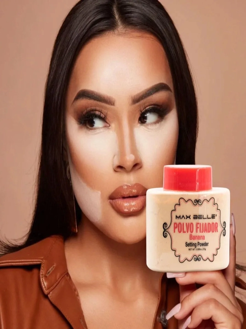 PACK 2 POLVOS FIJADOR BANANA TRASLUCIDO SELLA MAQUILLAJE LAU - 4
