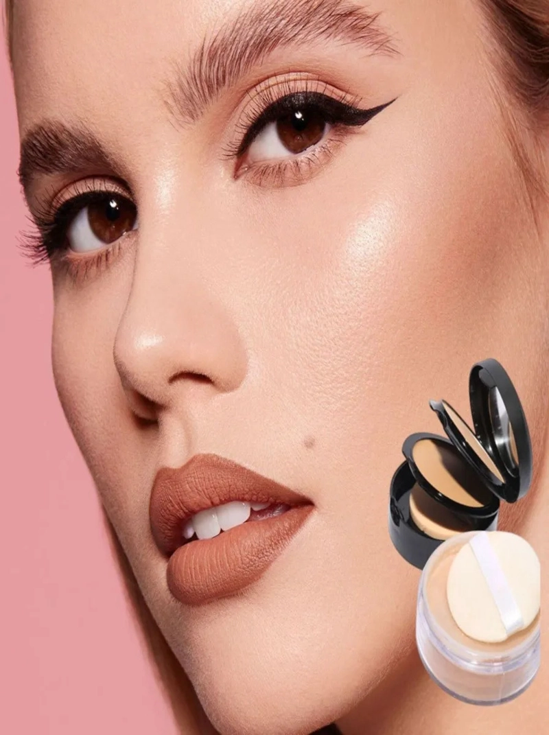 PACK 6 POLVO COMPACTOS FACIAL 3 EN 1 MATE MAQUILLAJE LAU - 9