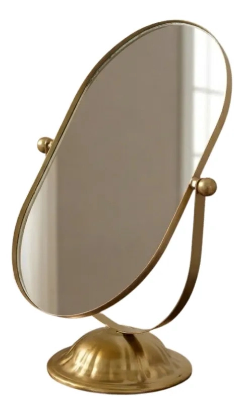 ESPEJO MESA OVALADO MAQUILLAJE ROTATIVO DECORATIVO ALJ - 1