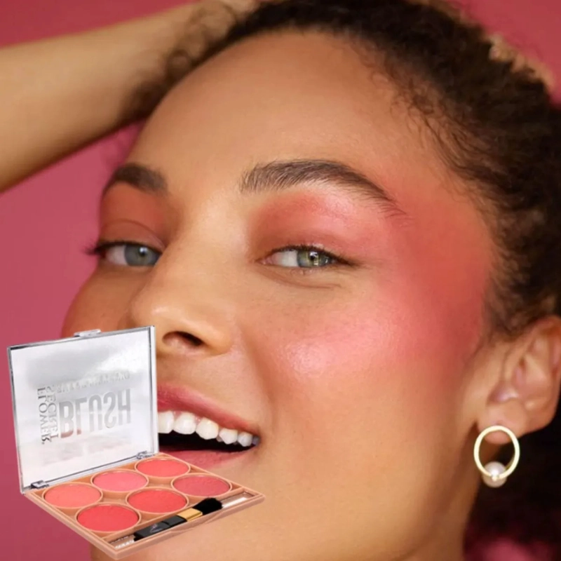 PAQ 12 PALETAS RUBORES 6 TONOS MAQUILLAJE ROSTRO OJOS ALJ - 10