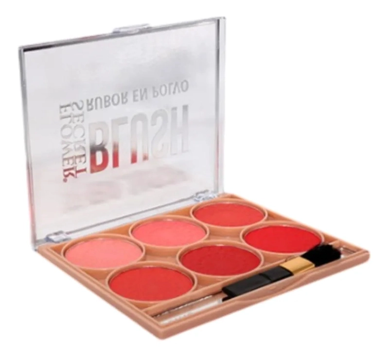 PAQ 12 PALETAS RUBORES 6 TONOS MAQUILLAJE ROSTRO OJOS ALJ - 2