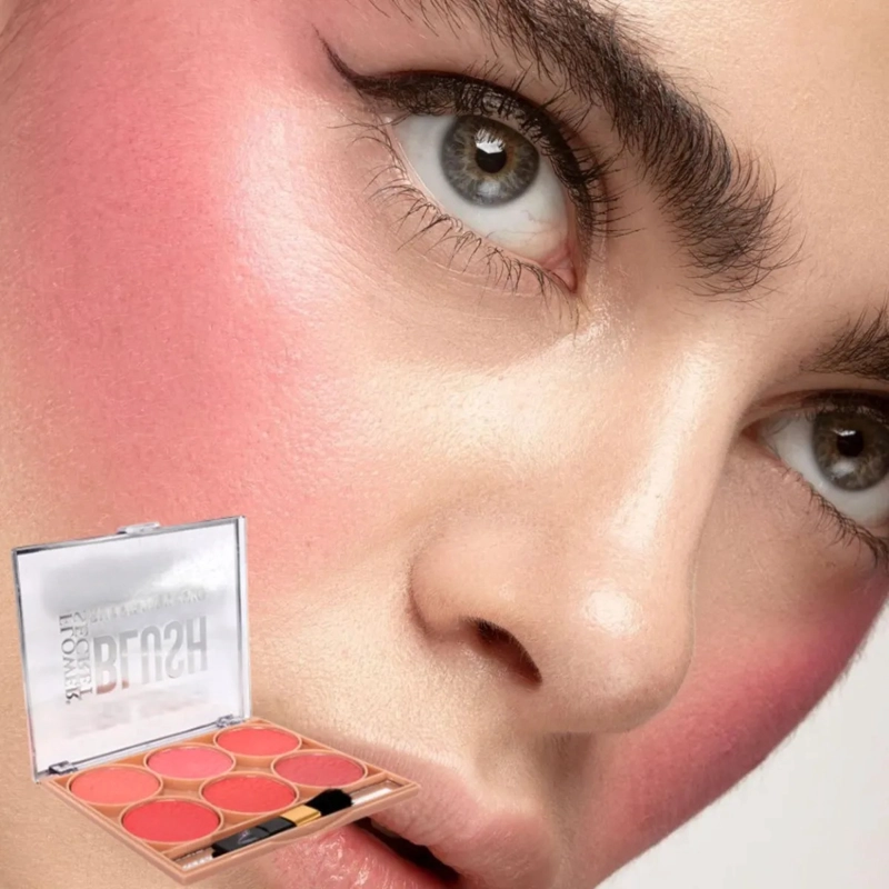 PAQ 12 PALETAS RUBORES 6 TONOS MAQUILLAJE ROSTRO OJOS ALJ - 3
