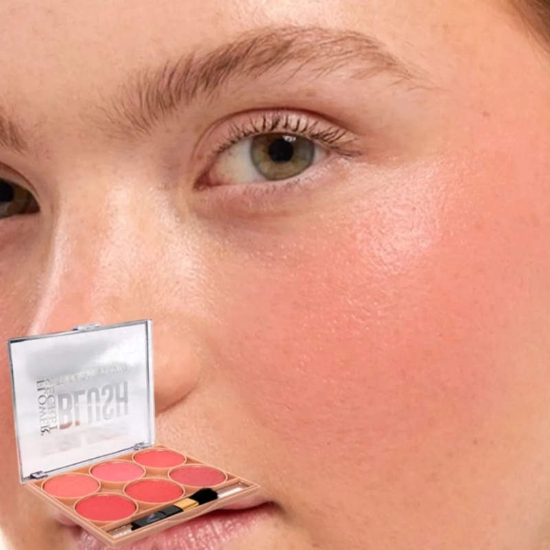 PAQ 12 PALETAS RUBORES 6 TONOS MAQUILLAJE ROSTRO OJOS ALJ - 7