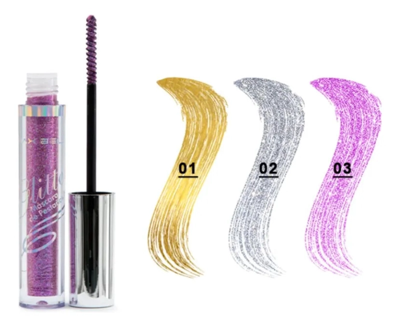 SET 2 MASCARAS PESTAÑAS GEL EFECTO BRILLO PROFESIONAL ALJ - 2