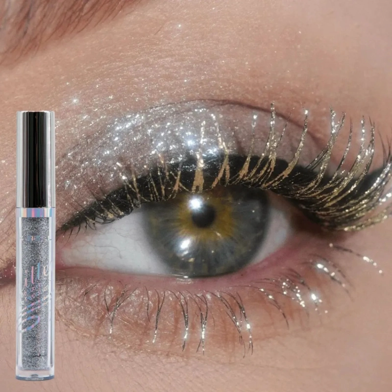 SET 2 MASCARAS PESTAÑAS GEL EFECTO BRILLO PROFESIONAL ALJ - 5