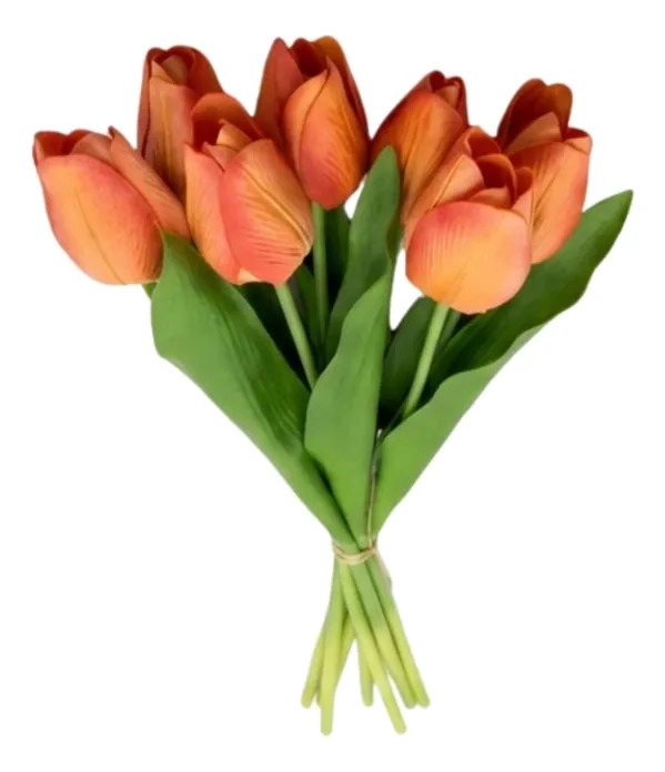 SET 2 RAMOS TULIPANES ARTIFICIALES FLOR DECORATIVA ALJ - 1
