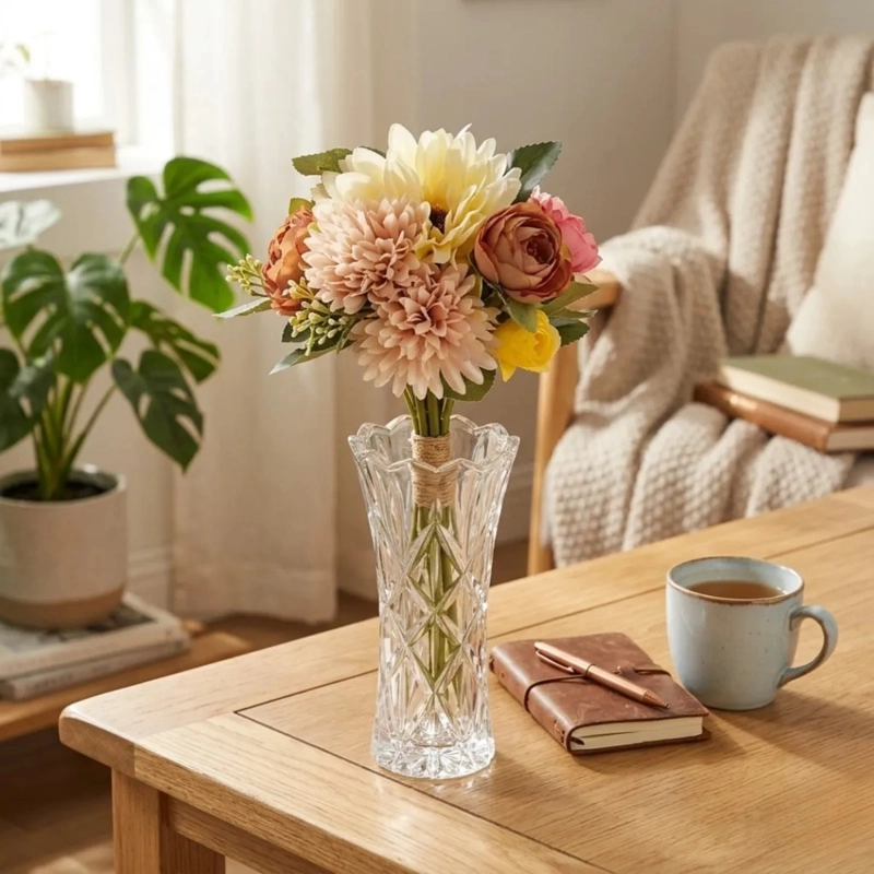 SET 3 RAMOS FLORES ARTIFICIALES CENTRO MESA DECORATIVO ALJ - 3