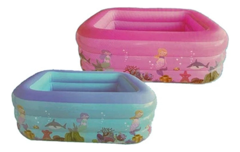 PISCINA INFLABLE RECTANGULAR GRANDE FAMILIAR NIÑOS LAU - 4