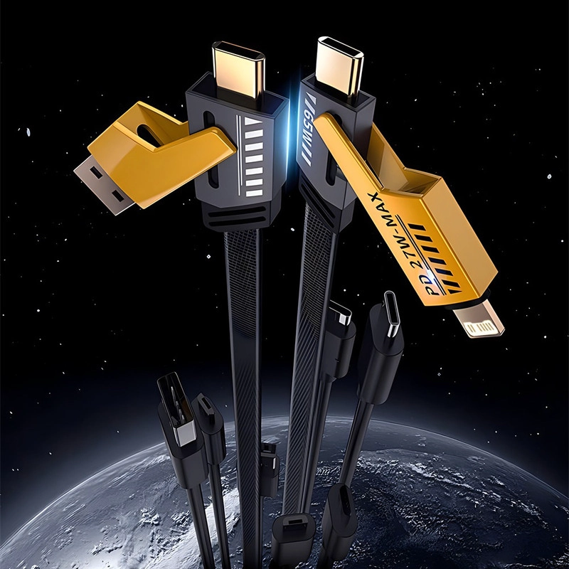 SET 2 CABLE MULTIPLE CARGA TIPO C CARGA RAPIDA MOVIL LAU - 5