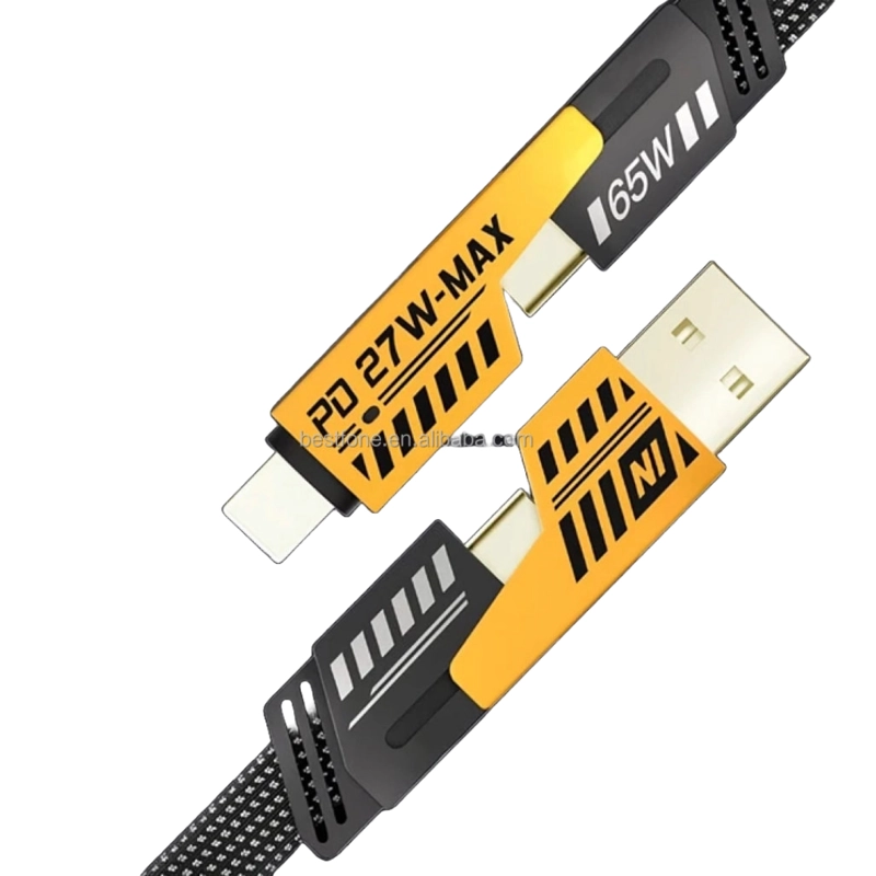 CABLE USB 4 EN 1 CARGA RAPIDA TIPO C LIGHTNING DATOS LAU - 2