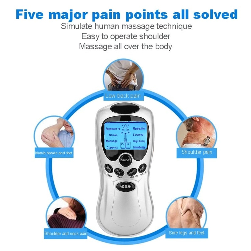 MASAJEADOR PULSO TERAPIA PANTALLA LCD CORPORAL ALIVIO LAU - 6