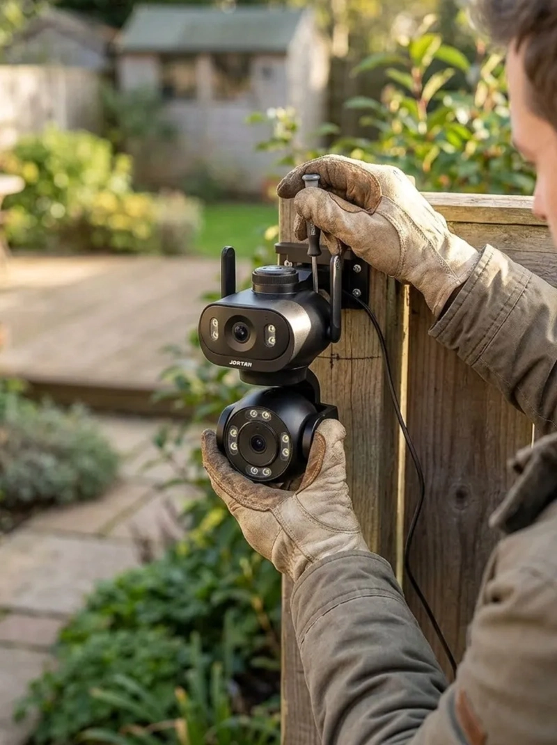 CAMARA SEGURIDAD IP DOBLE LENTE PTZ WIFI 5G EXTERIOR MV - 7