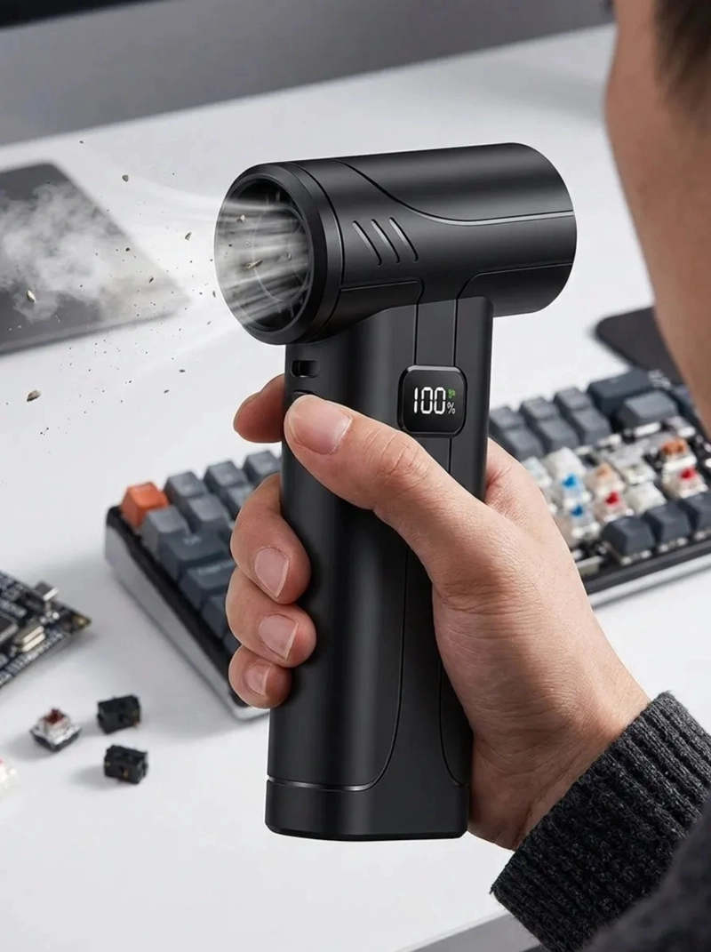 SOPLADOR AIRE INALAMBRICO 15000RPM LIMPIEZA PC AUTOS MV - 6