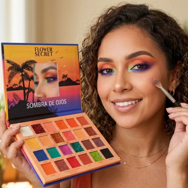 PALETA DE SOMBRAS 24 COLORES ACABADOS MATE BRILLANTES MV - 1