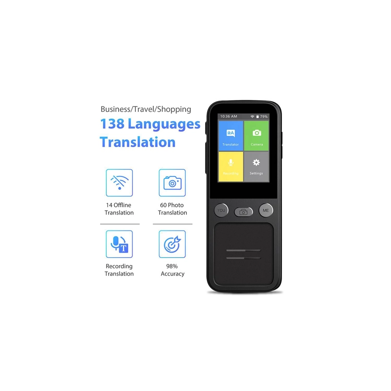CELULAR T10 V1 16 MB 2 GB RAM 5 MP 3.3 " TRADUCTOR DE VOZ INSTANTÁNEO PORTÁTIL T16 - 3