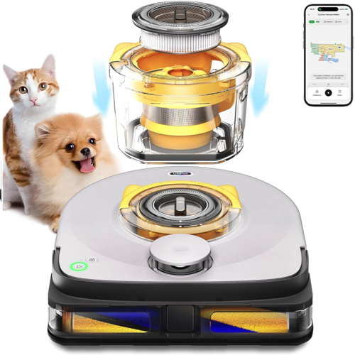 UBPET V10 ROBOT ASPIRADOR PARA PELO DE MASCOTAS, CEPILLO AUTOLIMPIANTE, PARA ALFOMBRAS, 22,000 PA - 3