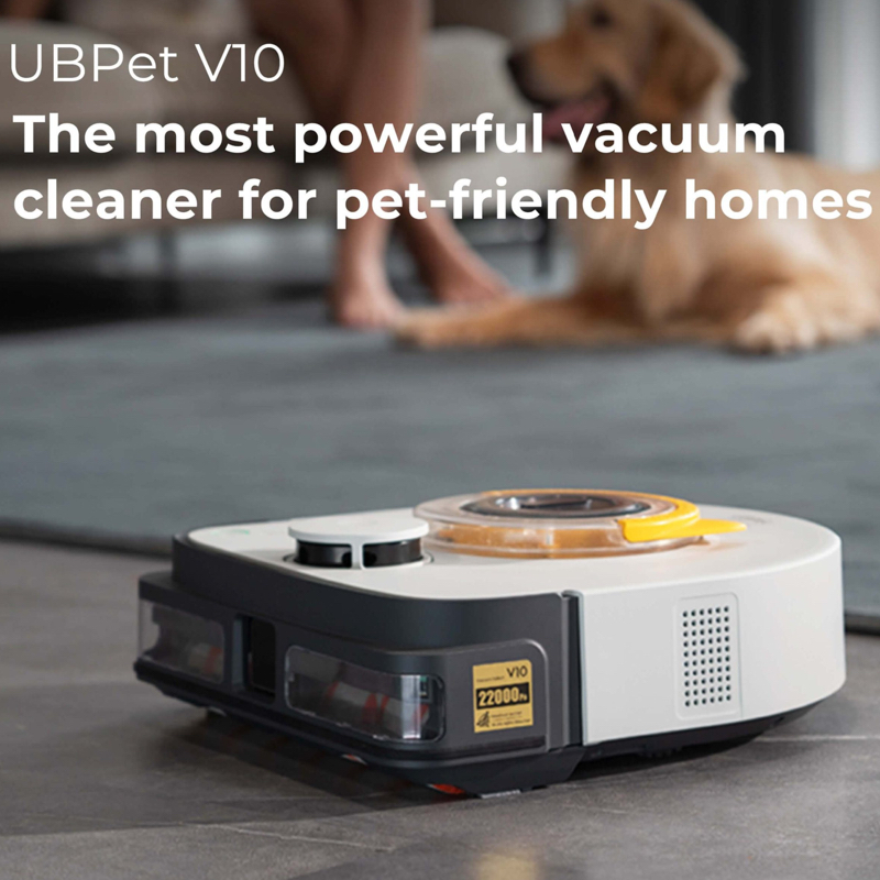 UBPET V10 ROBOT ASPIRADOR PARA PELO DE MASCOTAS, CEPILLO AUTOLIMPIANTE, PARA ALFOMBRAS, 22,000 PA - 6
