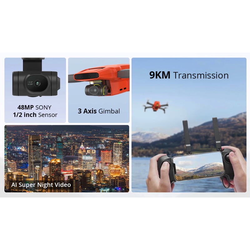 XIAOMI FIMI DRONE MINI 3 COMBO 4K 60FPS AI SUPER NIGHT VIDEO, 9KM DE ALCANCE CON PROTECTOR HELICES - 5