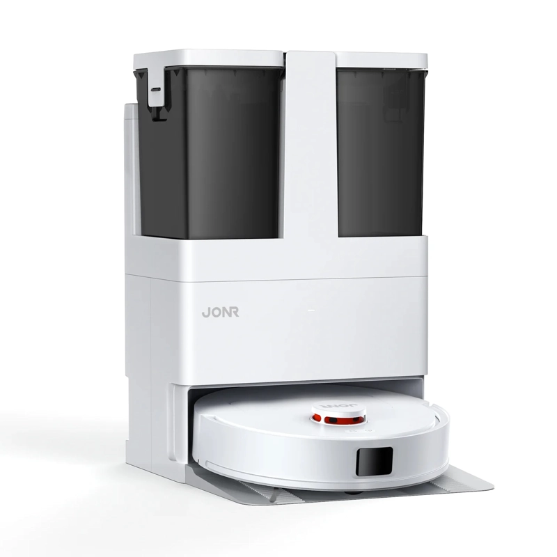 ROBOT ASPIRADORA JONR T5 LITE CON BASE DE SECADO Y LAVADO DE MOPA, MOPAS GIRATORIAS, NAVEGACION LDS - 1