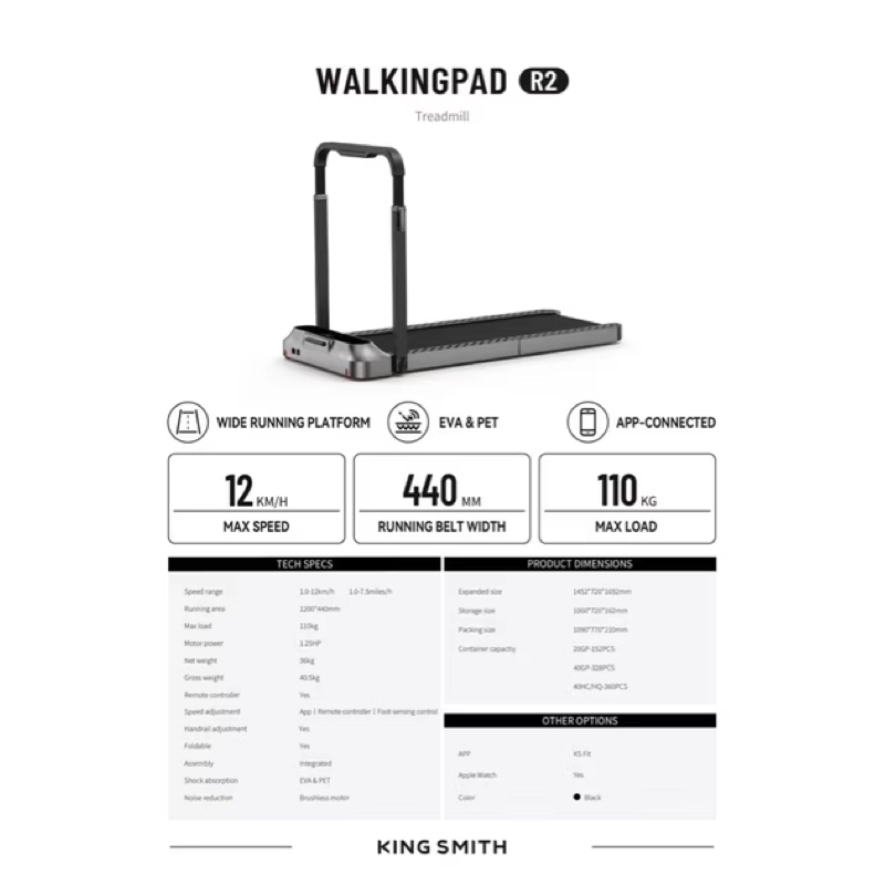 KINGSMITH TROTADORA WALKINGPAD R2 V2 (12KM) - 2