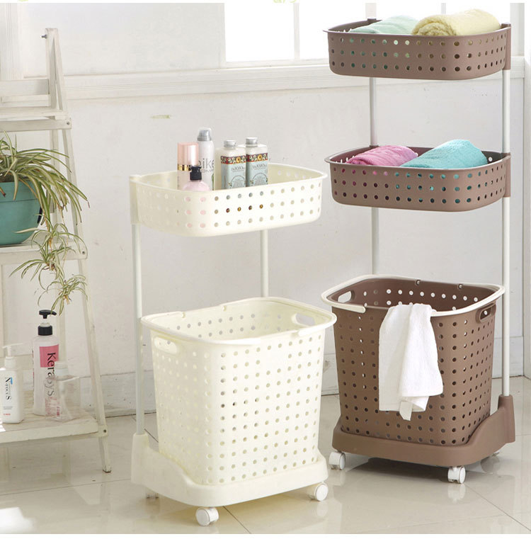 CESTA COLADA RUEDAS ESTANTE BAÑO EXTRAIBLE CAPACIDAD RONDON - 1