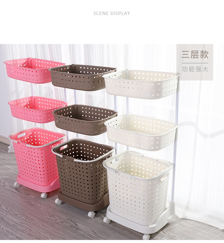 CESTA COLADA RUEDAS ESTANTE BAÑO EXTRAIBLE CAPACIDAD RONDON - 3
