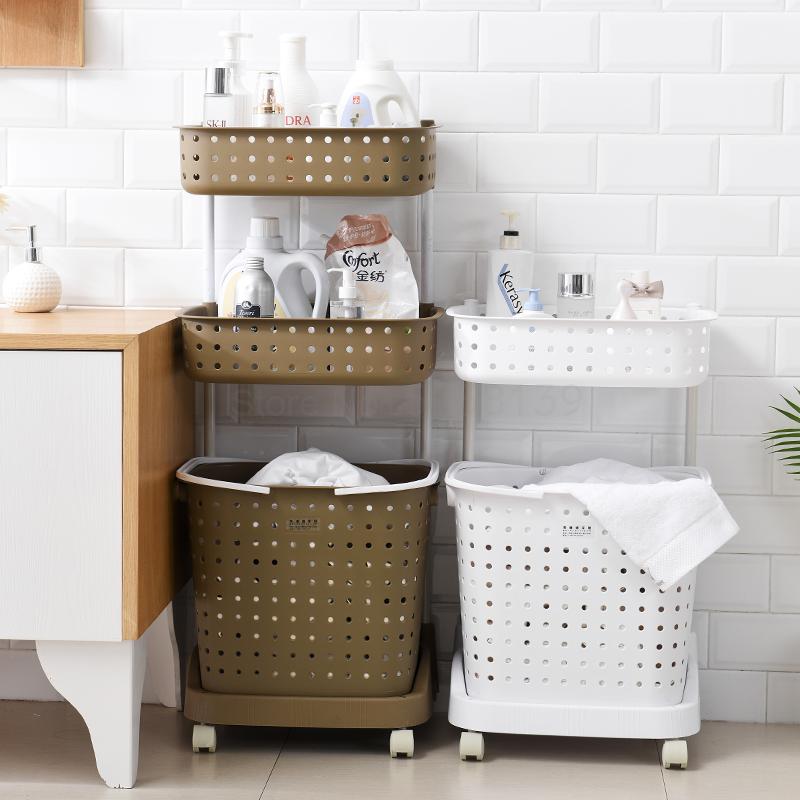 CESTA COLADA RUEDAS ESTANTE BAÑO EXTRAIBLE CAPACIDAD RONDON - 4
