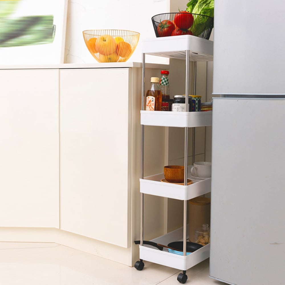 ESTANTE ORGANIZADOR BAÑO COCINA HOGAR RUEDAS 4 NIVEL RONDON - 3