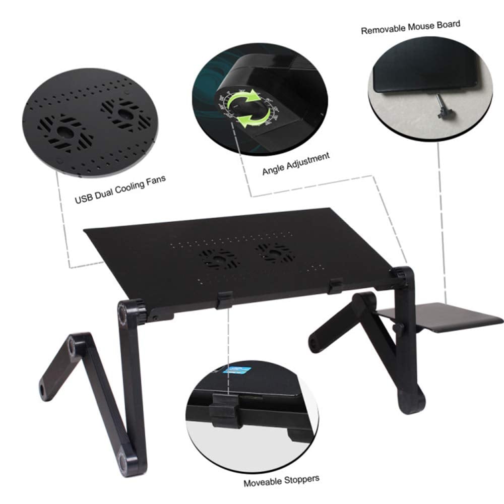 PORTÁTIL PLEGABLE AJUSTABLE ESCRITORIO MESA RONDON - 8