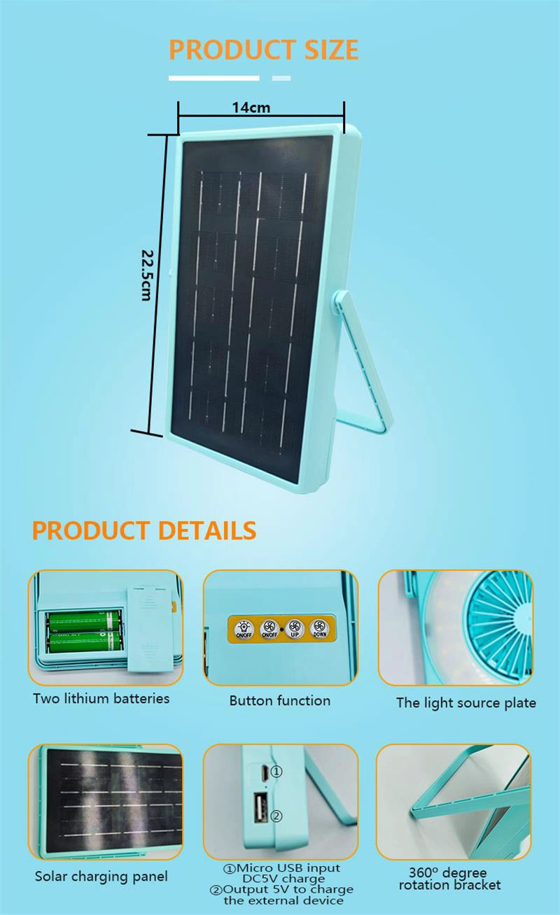ANILLO PORTATIL 30 WATTS LUZ VENTILADOR SOLAR ALTAVOZ BLUETOOTH LED RONDON - 4