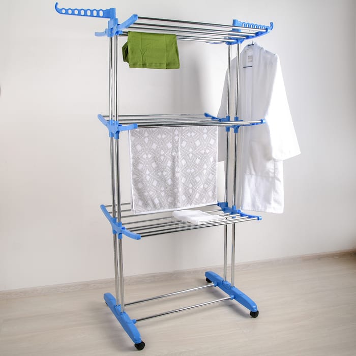 PERCHERO SECADO ROPA PLEGABLE 4 NIVELES SOPORTE RONDON - 8
