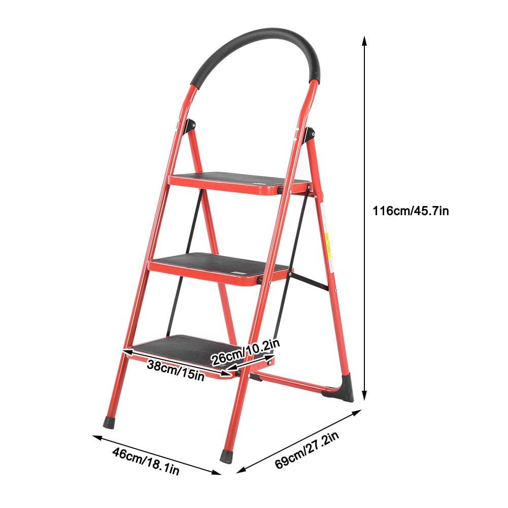 ESCALERA BAJA PLEGABLE 3 PELDAÑOS PORTATIL HOGA COCINA RONDON - 1