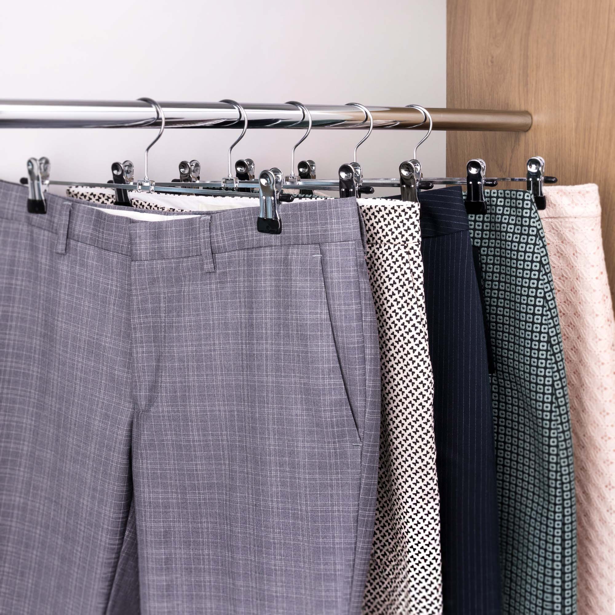 CLIP FALDAS PANTALONES PERCHAS CORBATAS 20 UNID RONDON - 5