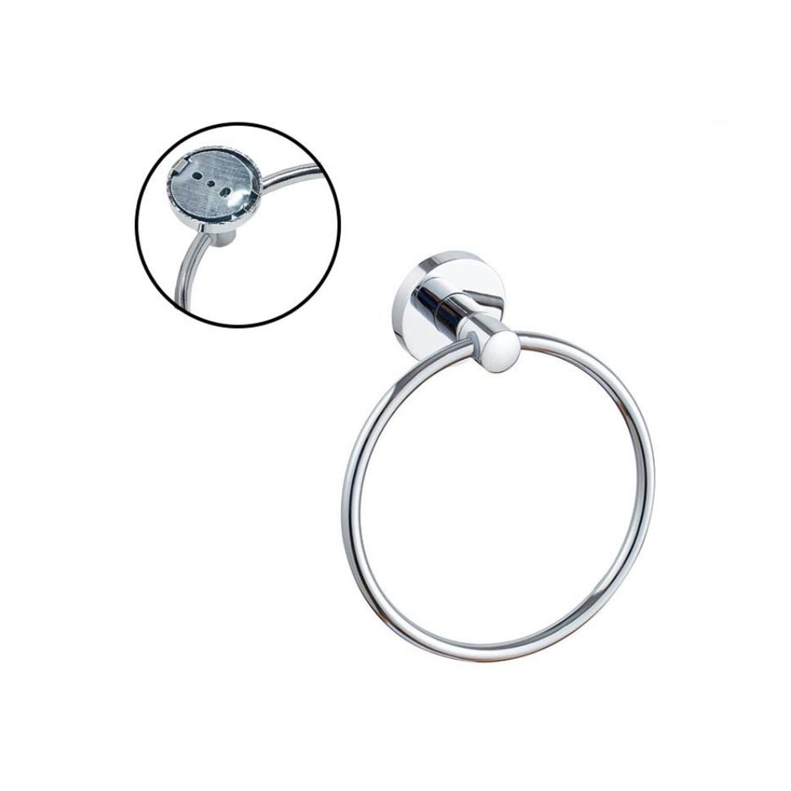 ANILLO TOALLA BAÑO TOALLERO SOPORTE PARED MANO RONDON - 8