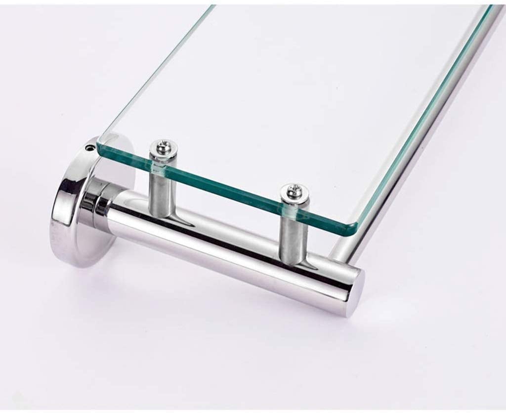 ESTANTE BAÑO REPISA TEMPLADO PARED RONDON VIDRIO - 1