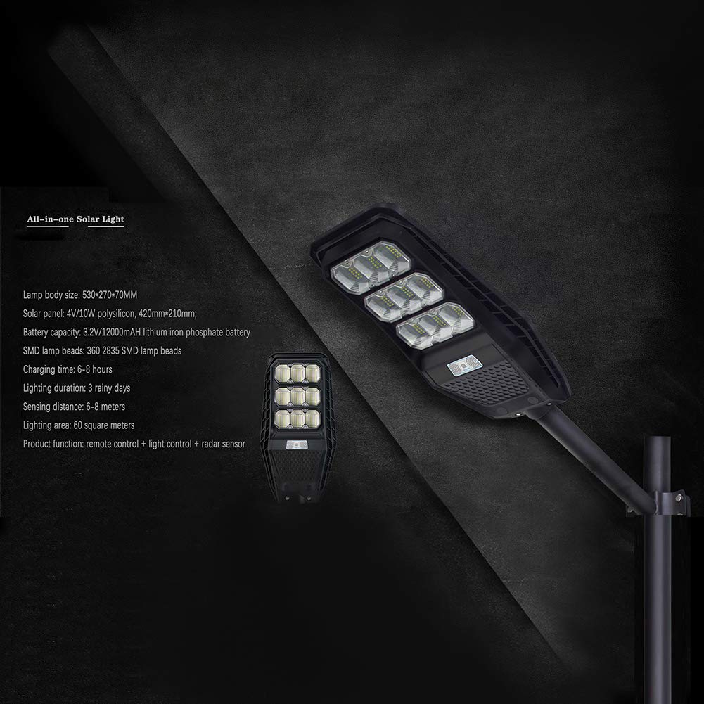 FAROL SOLAR EXTERIORES ILUMINACIÓN SEGURIDAD JARDIN RONDON - 9