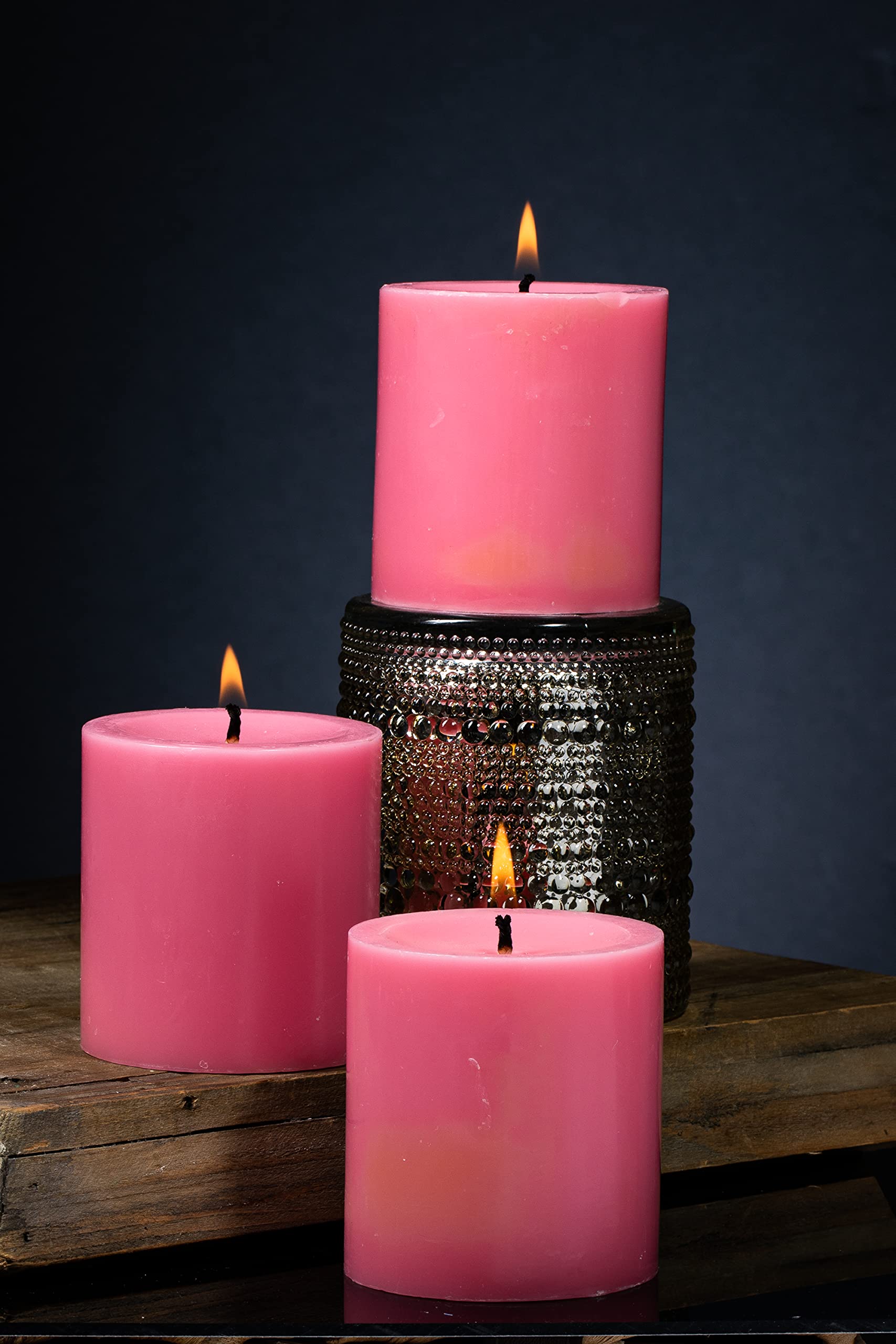 VELAS PILAR COLUMNA SIN PERFUME COMBUSTION LIMPIAR RONDON - 1