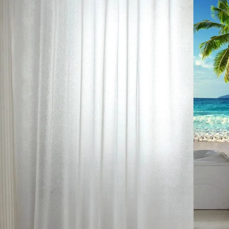 CORTINA DUCHA TRANSPARENTE BAÑO IMPERMEABLE RONDON - 4