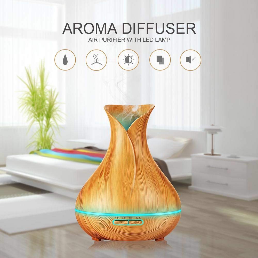 DIFUSOR ULTRASONICO HUMIFICADOR AROMATERAPIA REMOTO RONDON - 5