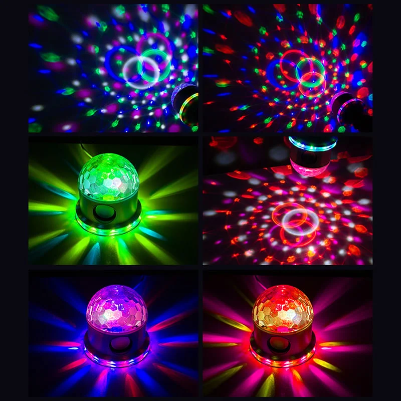 BOLA DISCOTECA LED MULTICOLOR INTELIGENTE FIESTA DJ RONDON - 6