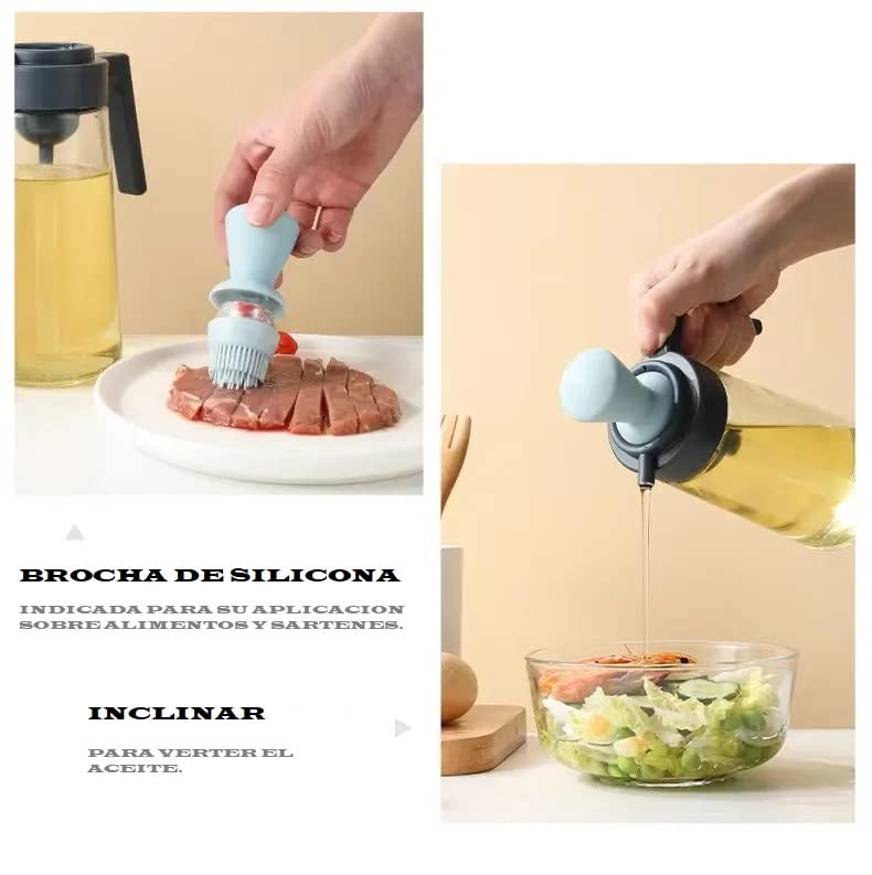 ACEITERA DISPENSADOR ANTIGOTEO BROCHA SILICONA COCINA RONDON - 2